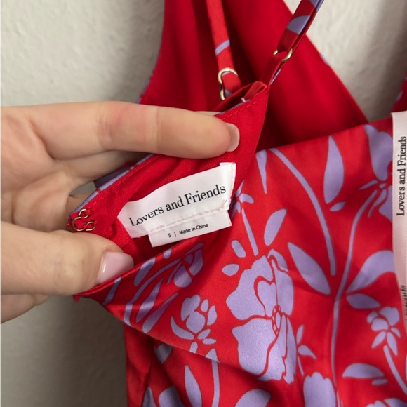 Lovers and Friends Kamala Mini Dress in Red & Purple Floral S - Picture 9 of 9